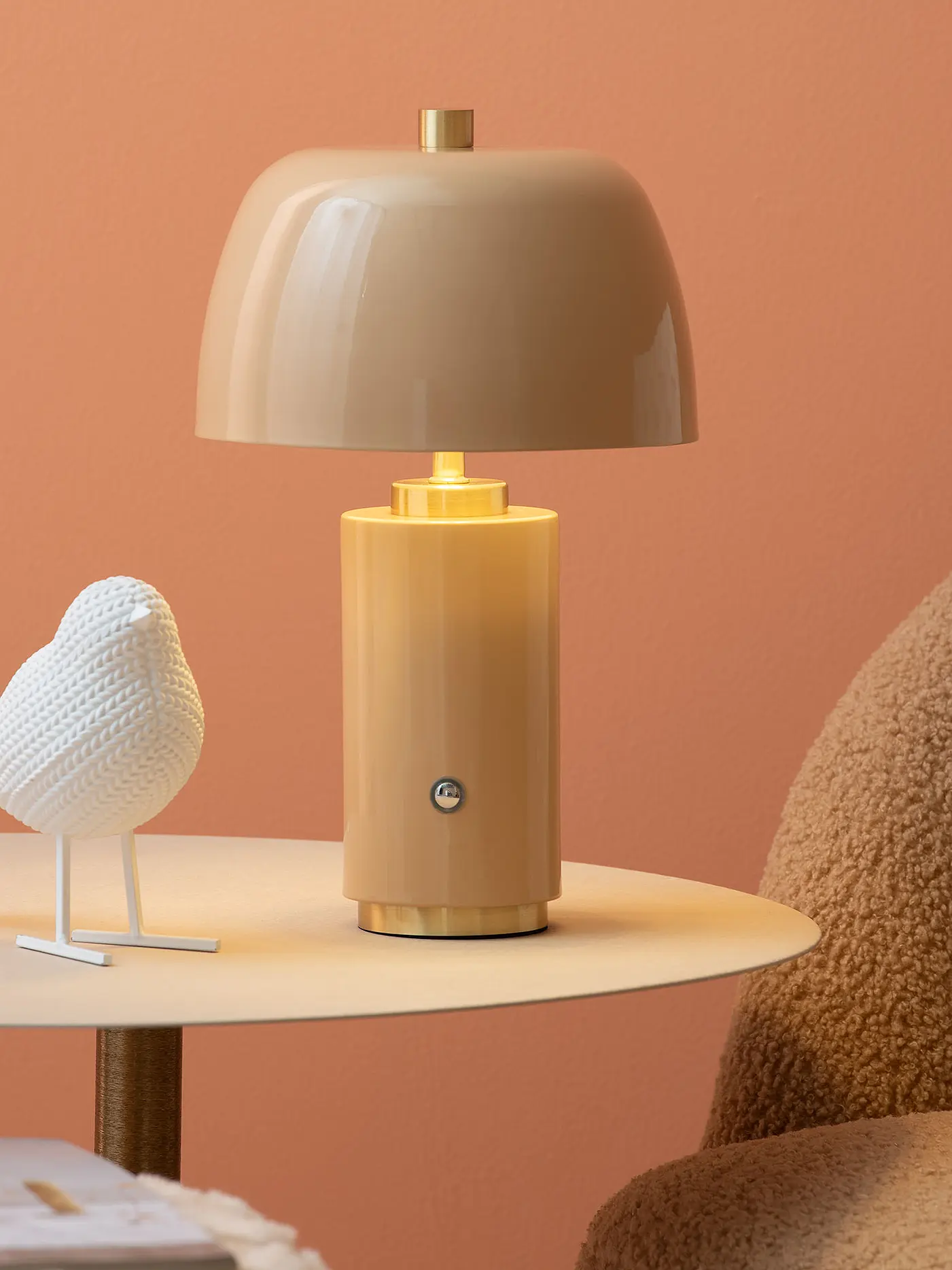 LEITMOTIV | LED Tischlampe FREYA Iron Soft Brown | 